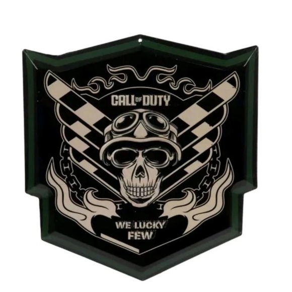 Call of Duty Skull Emblem Wall Decor - Black and Tan - Picture 1 of 5